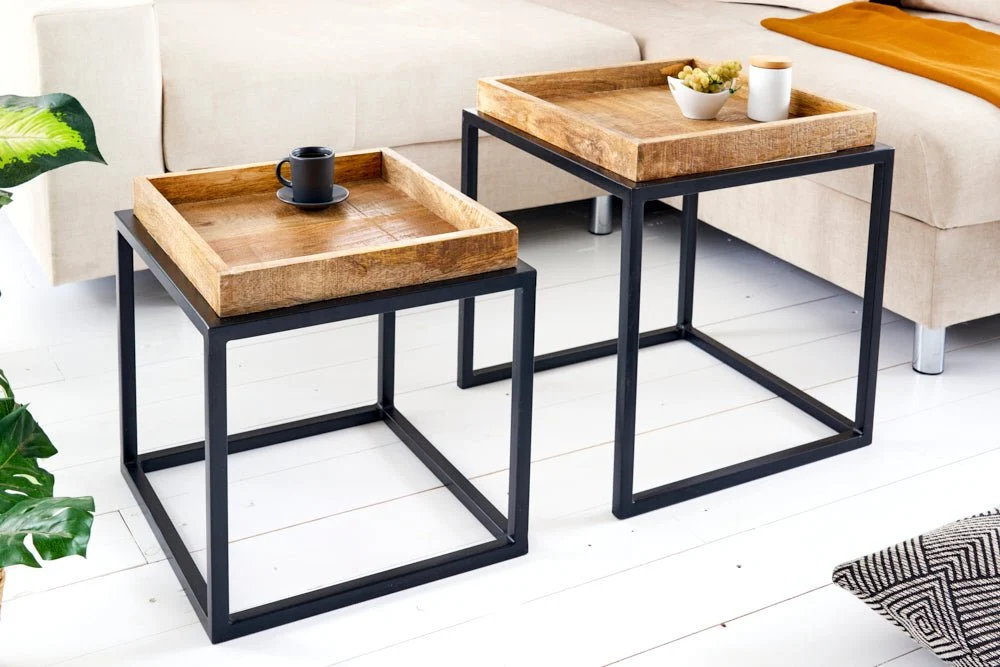 Beistelltisch Service 2er Set 45cm Mango