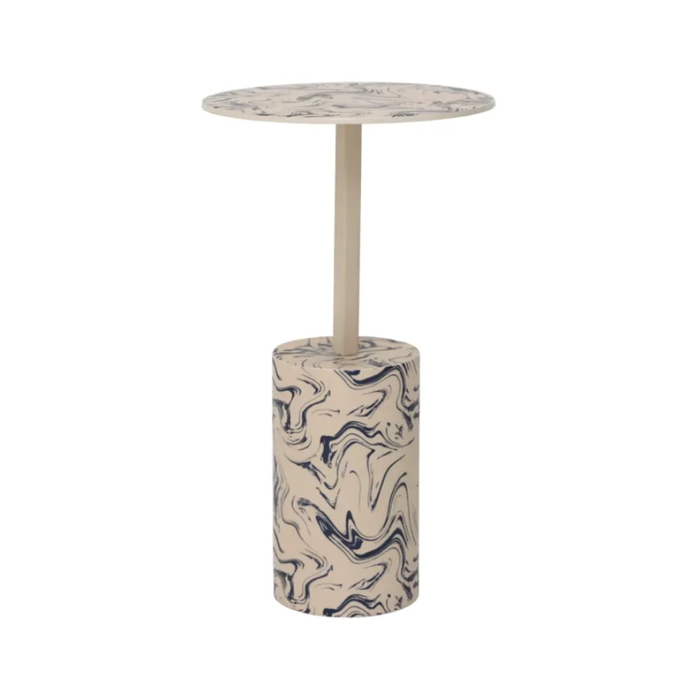 Beistelltisch STEN beige mit Blau