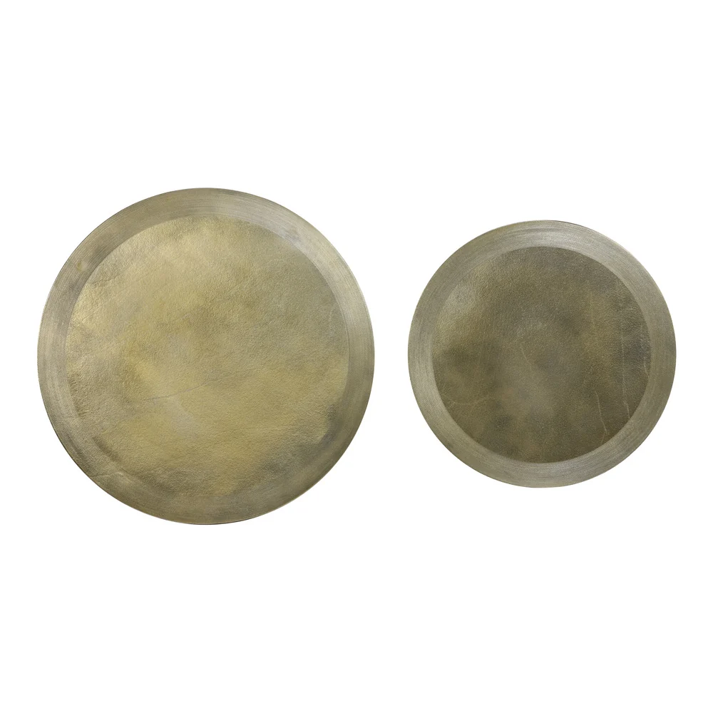 Beistelltisch TALCA 2er-Set hell gold Ø 50x52 cm