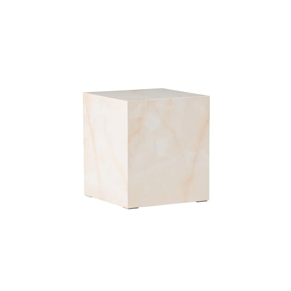 Beistelltisch York 40*40cm Marmoroptik - Hellgelb