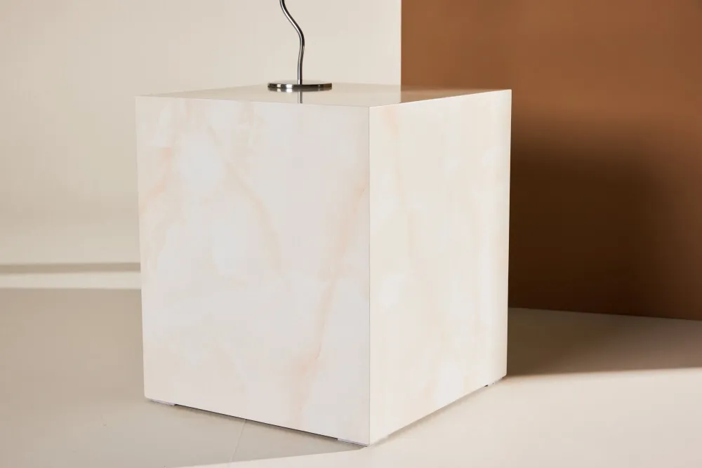 Beistelltisch York 40*40cm Marmoroptik - Hellgelb