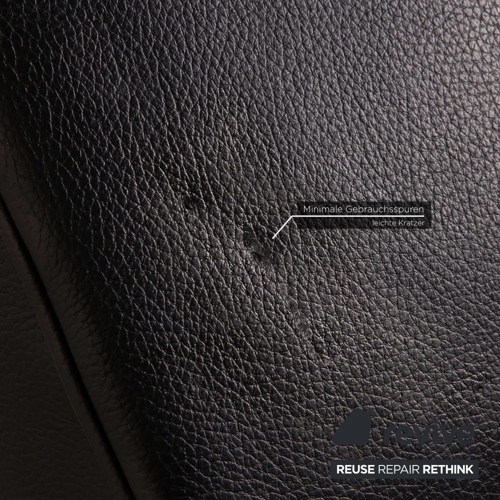Bretz Mammut Leder Sessel Schwarz Armlehnstuhl