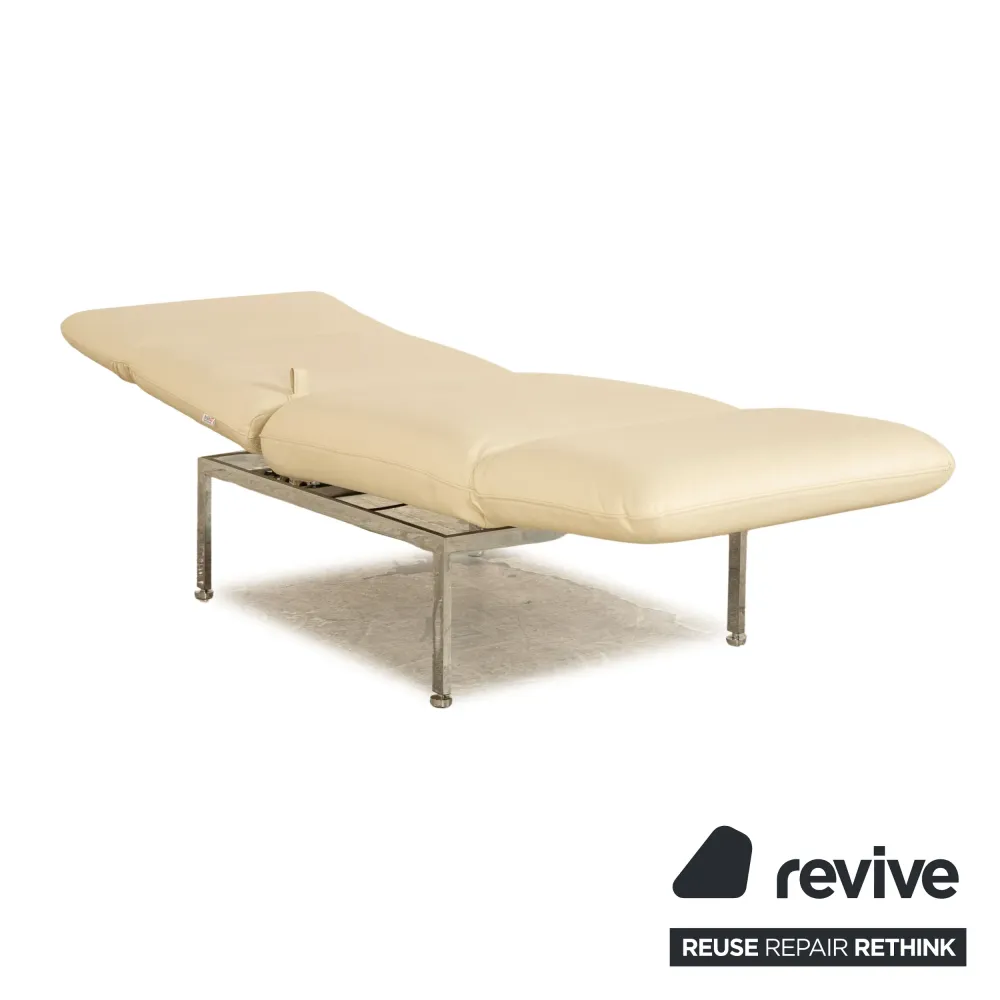 Brühl Roro Leder Sessel Creme manuelle Funktion Relaxfunktion Schlaffunktion Armlehne links