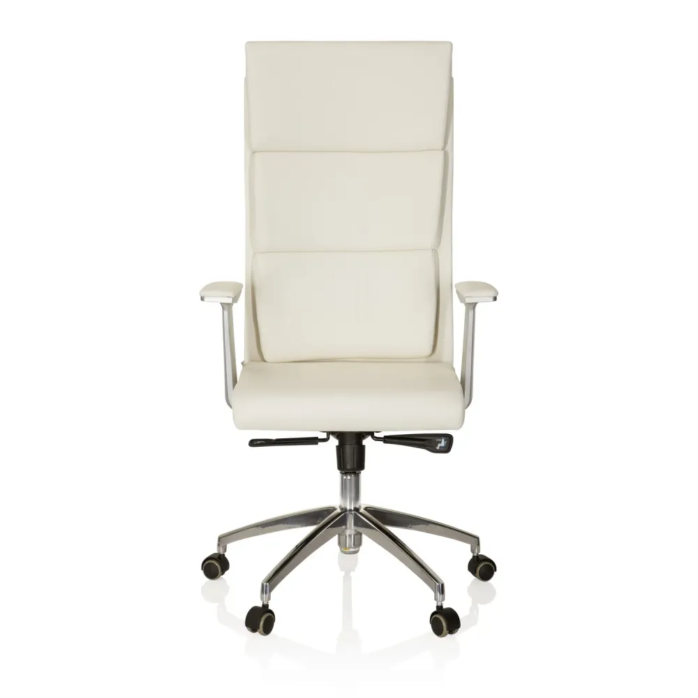 B-Ware Hjh Office Bürostuhl Chefsessel Monza 20 Leder Elfenbein Sessel Möbel Stuhl