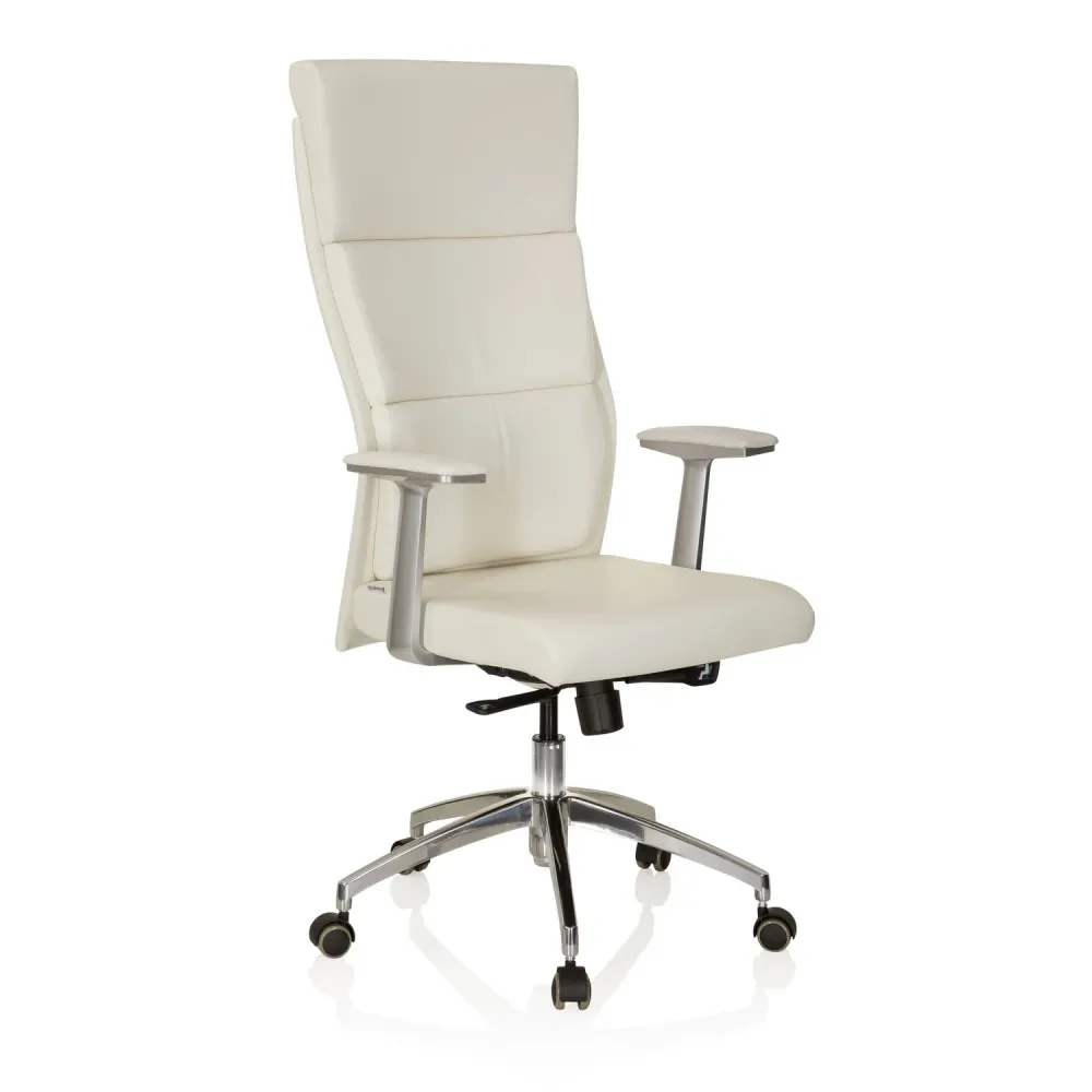 B-Ware Hjh Office Bürostuhl Chefsessel Monza 20 Leder Elfenbein Sessel Möbel Stuhl