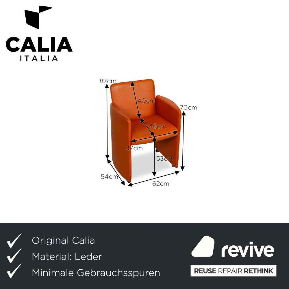 Calia Leder Sessel Orange