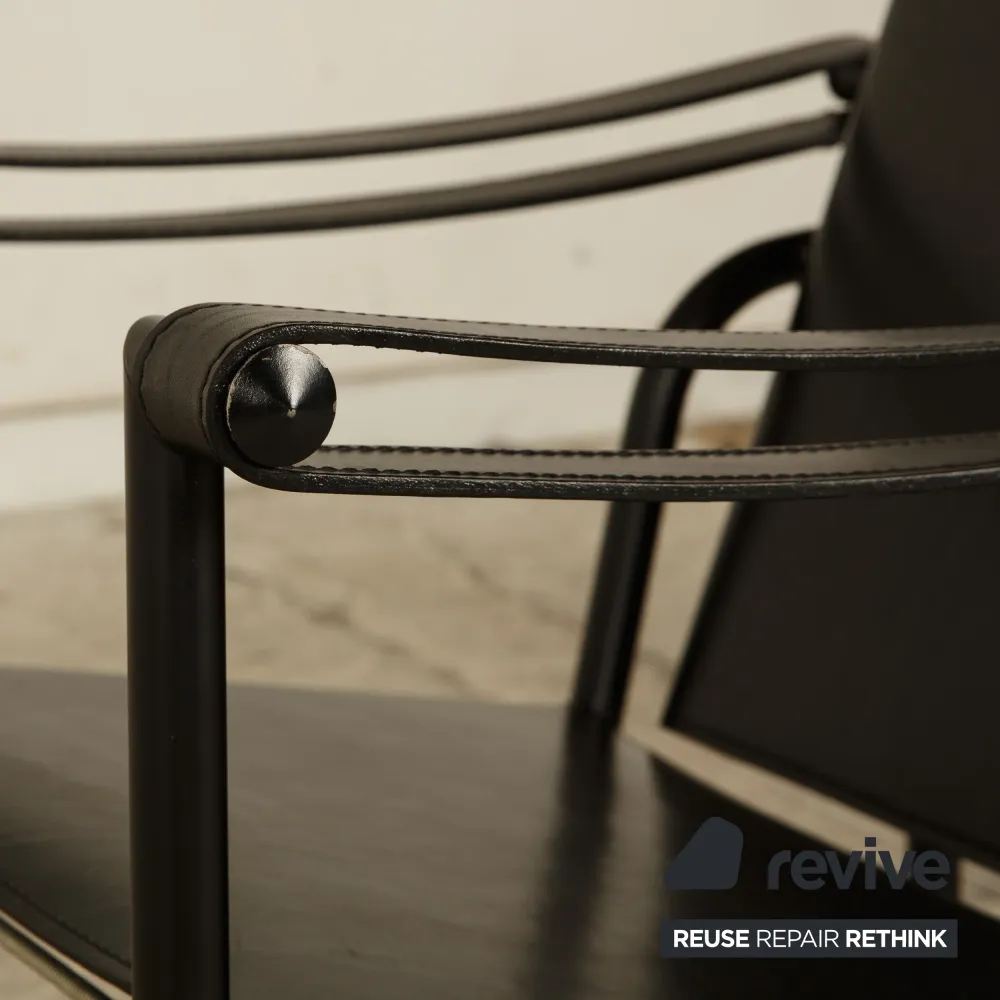 Cassina Le Corbusier LC 1 Leder Sessel Bauhaus Schwarz