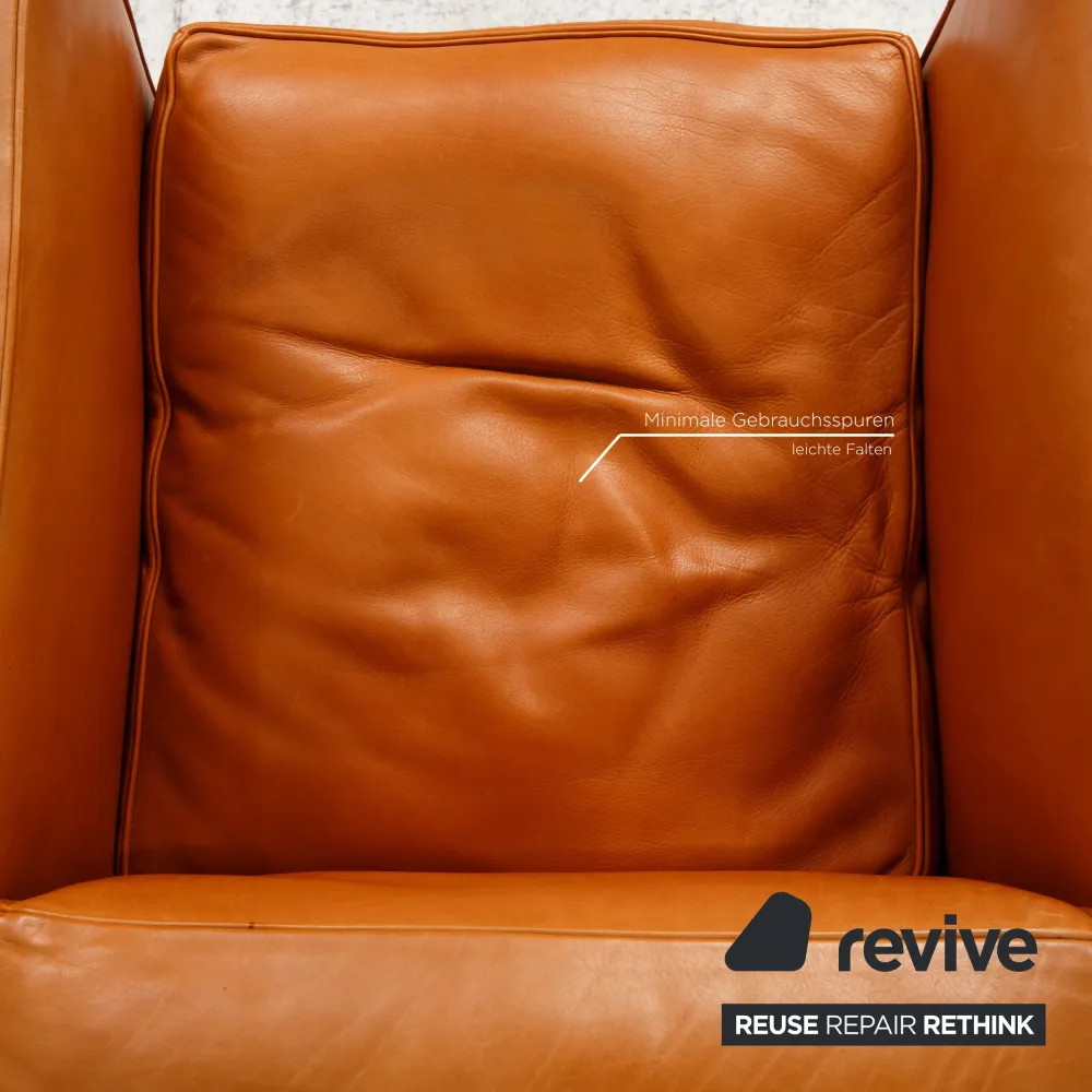 Cassina Le Corbusier LC 2 Leder Sessel Garnitur Cognac