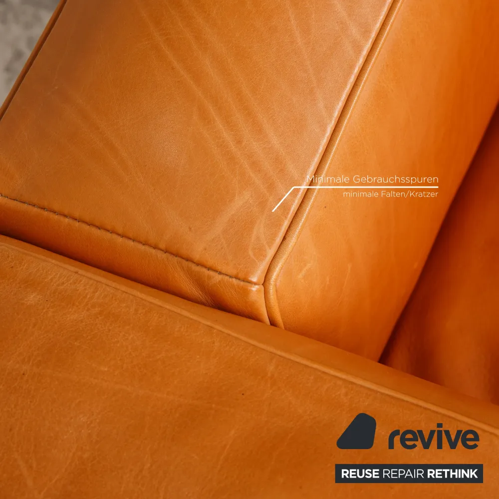 Cassina Le Corbusier LC 2 Leder Sessel Garnitur Cognac