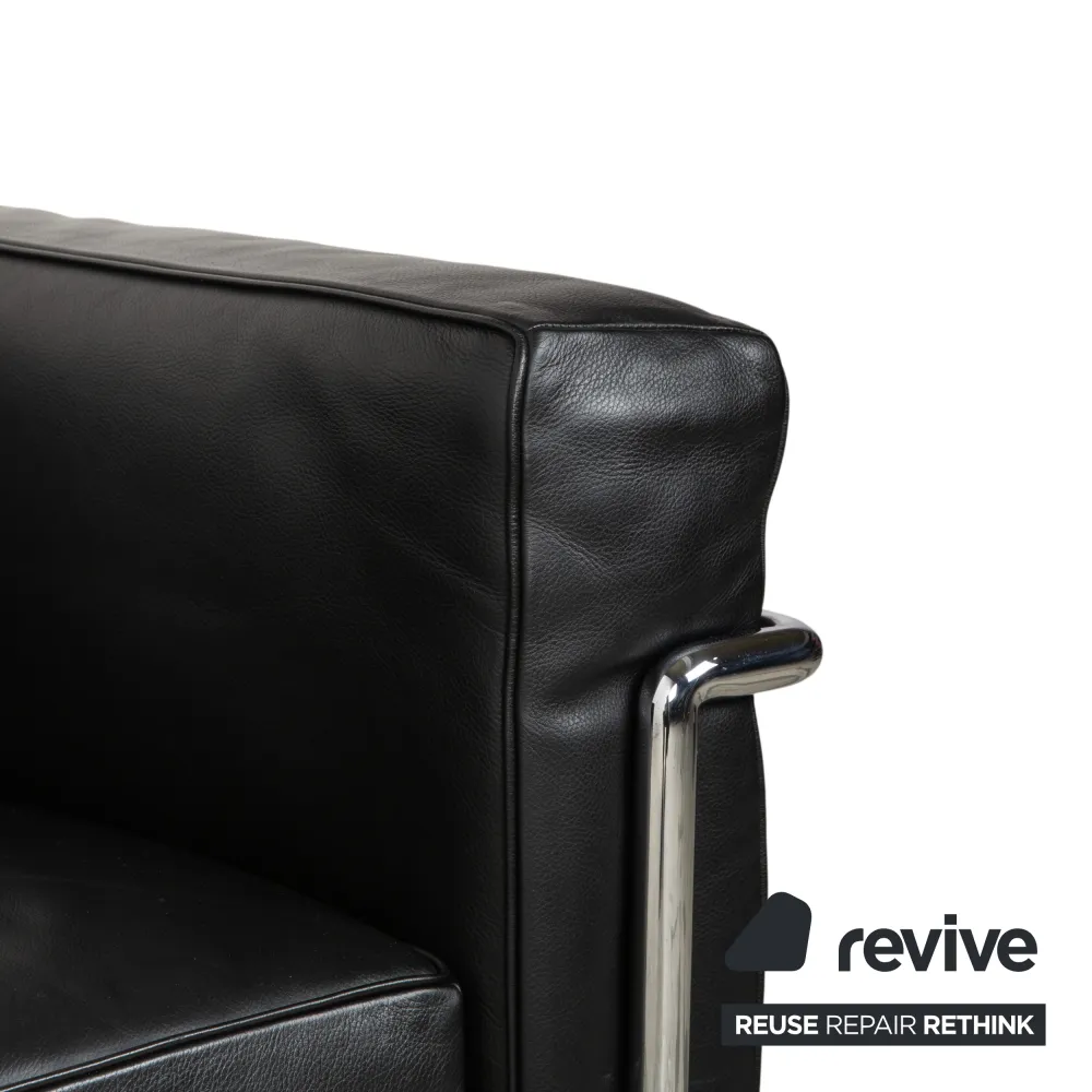 Cassina LC 3 Leder Sessel Schwarz