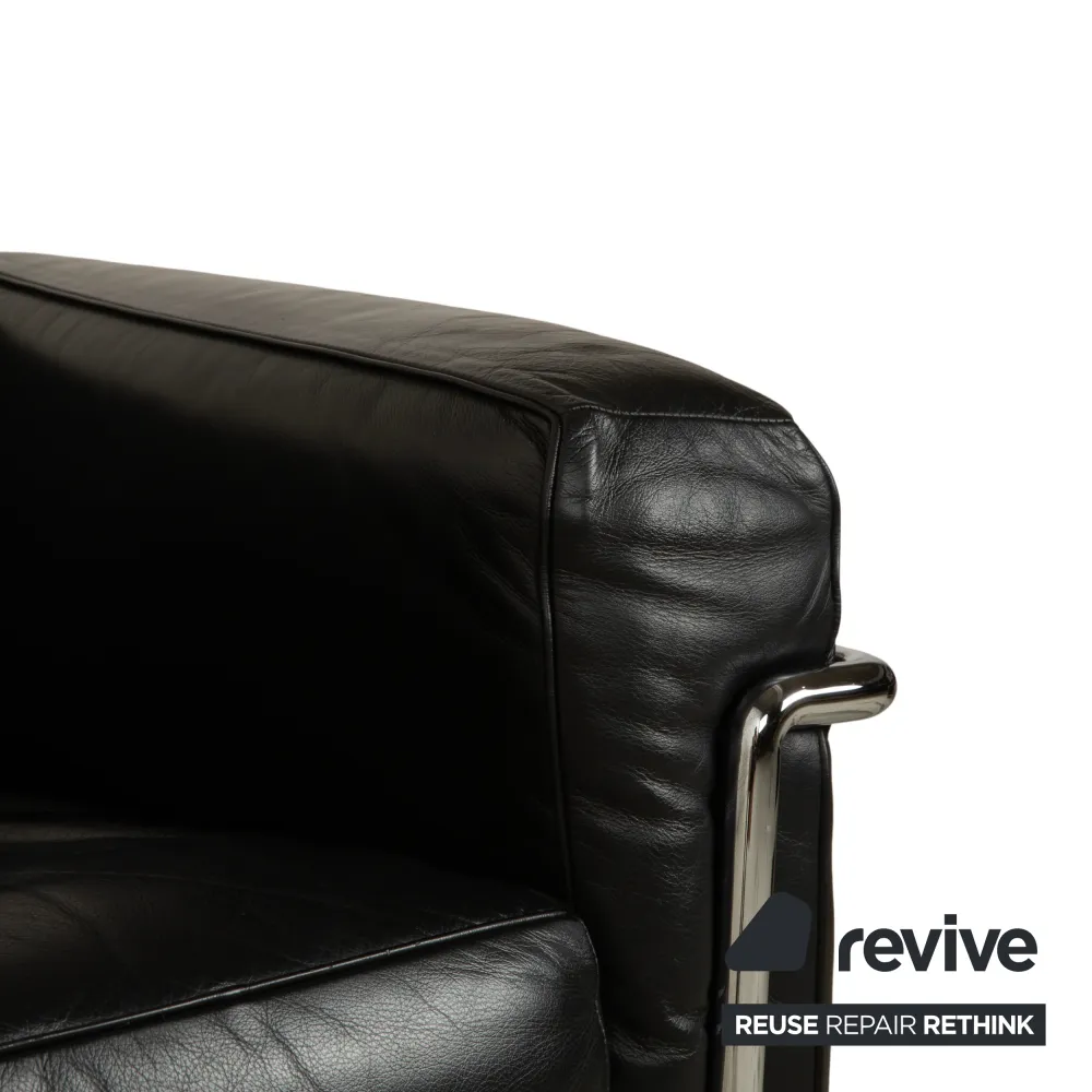Cassina LC 2 Leder Sessel Schwarz Le Corbusier Chrom