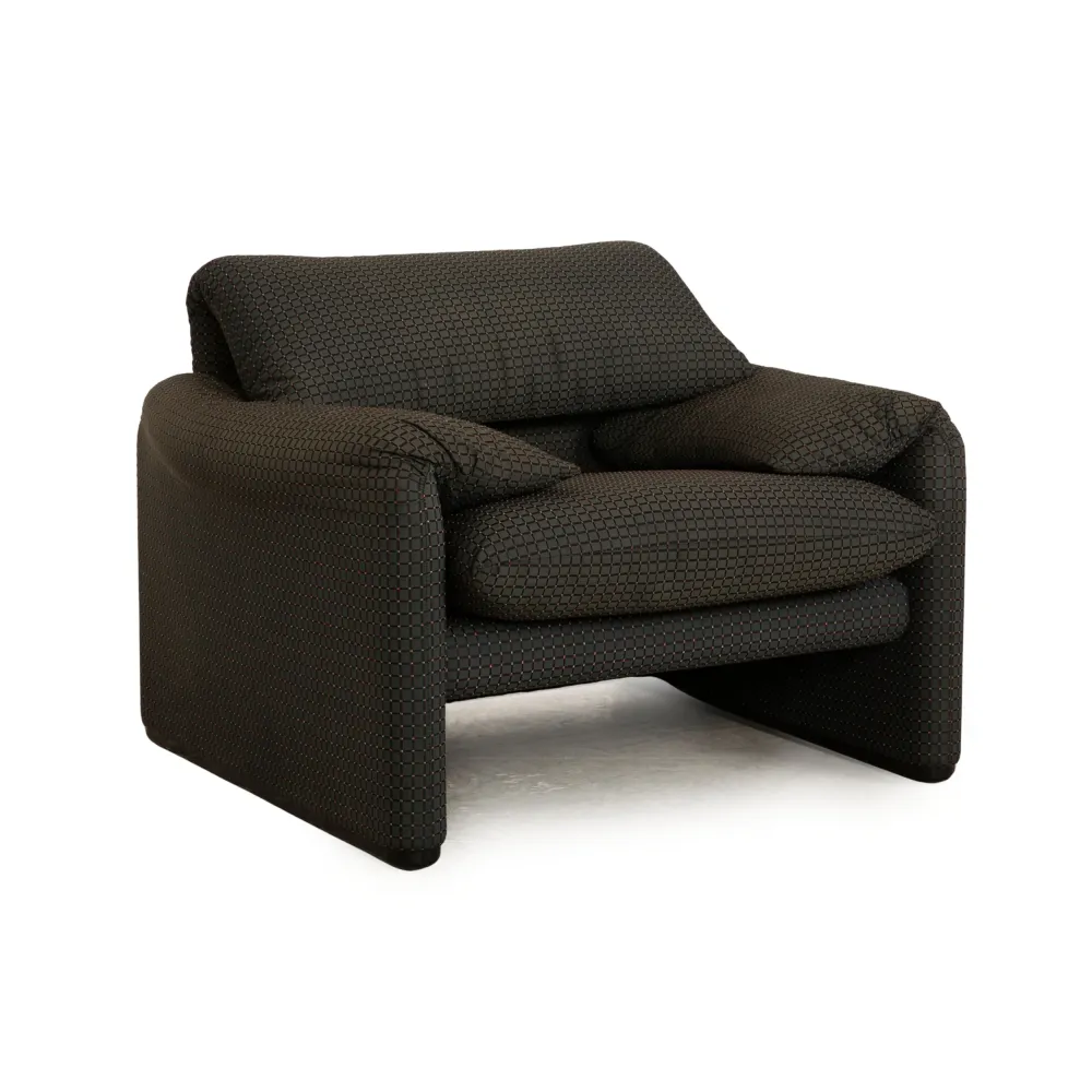 Cassina Maralunga Stoff Sessel Grau manuelle Funktion