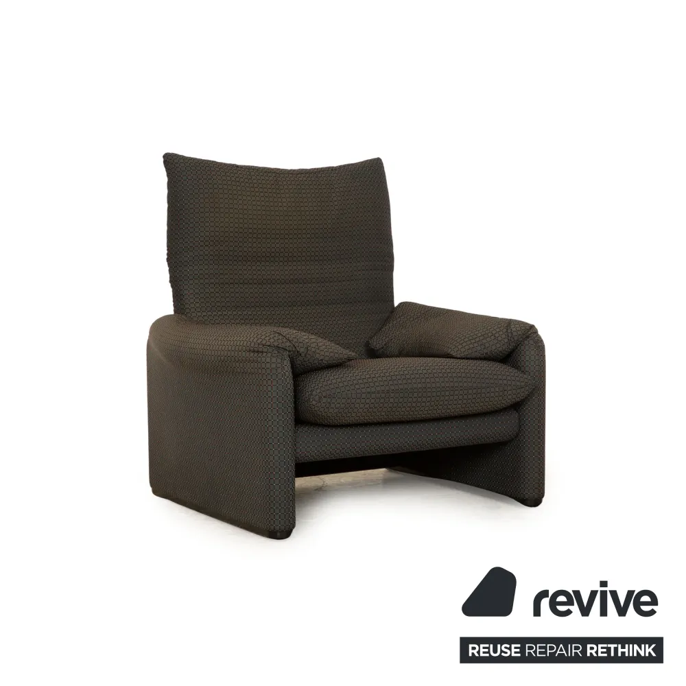 Cassina Maralunga Stoff Sessel Grau manuelle Funktion