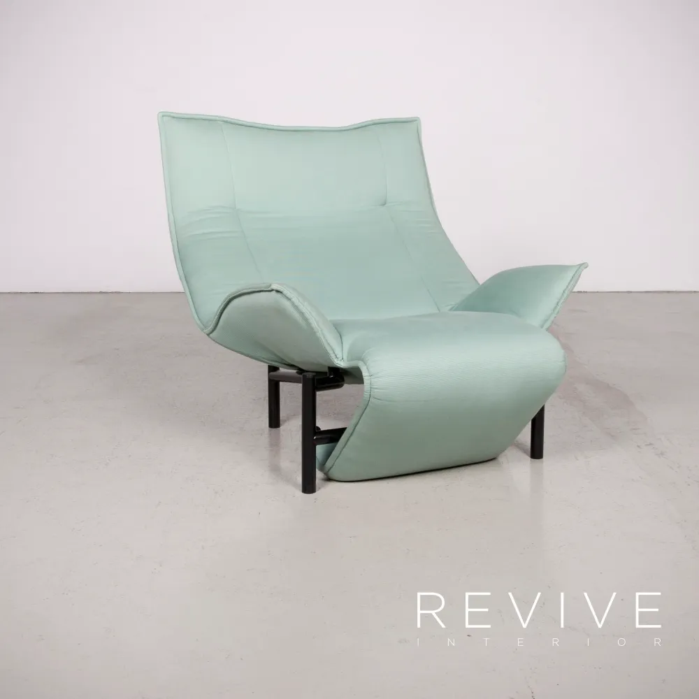 Cassina Veranda Stoff Sessel Garnitur Vico Magistretti Türkis Stuhl Funktion Liege #7705