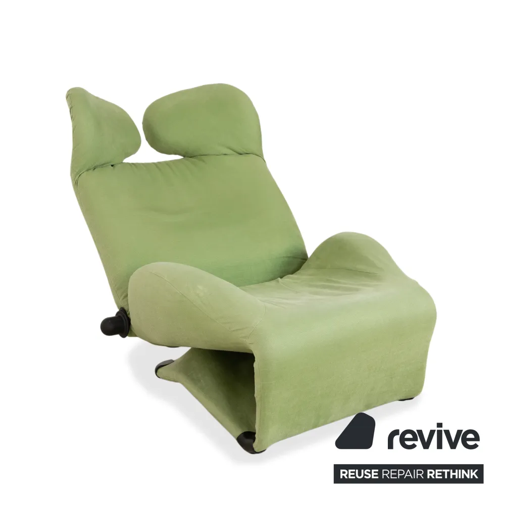 Cassina Wink Stoff Sessel Grün manuelle Funktion