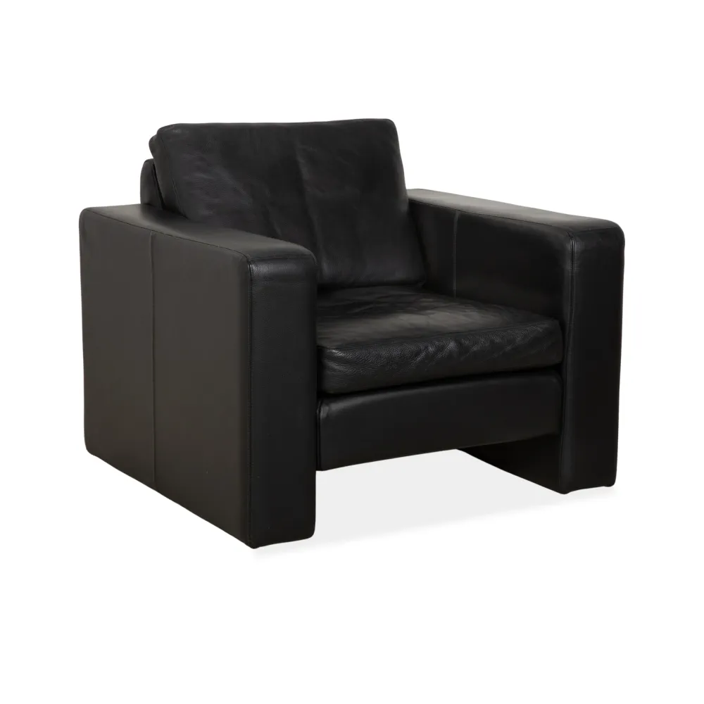 Cor Conseta Leder Sessel Schwarz