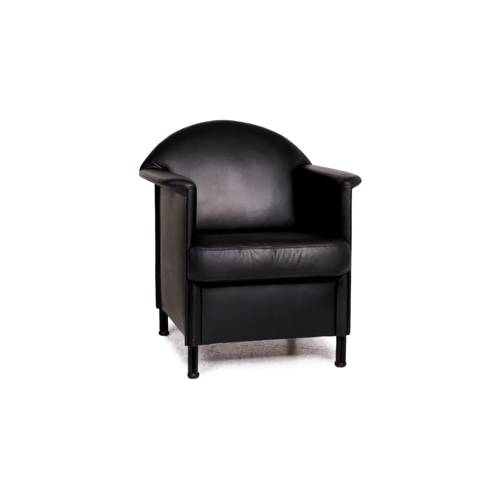 Cor Leder Sessel Schwarz #10154