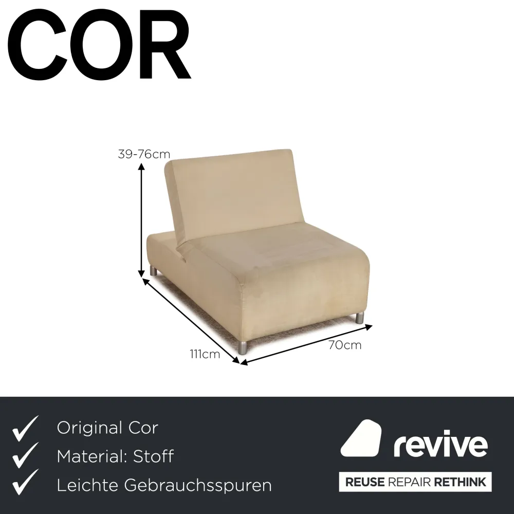 Cor Stoff Sessel Creme Funktion