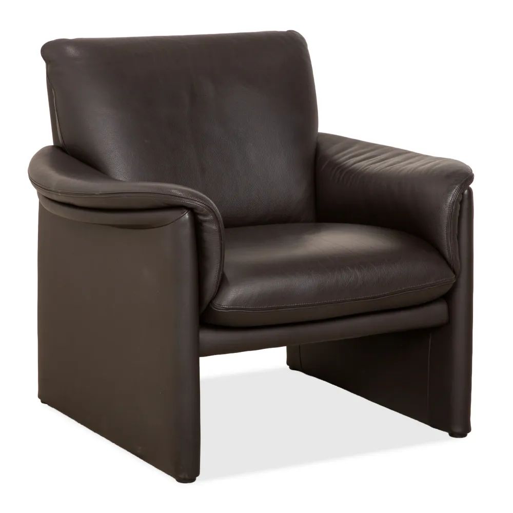 COR Zento Leder Sessel Dunkelbraun Kaffee Kastanie