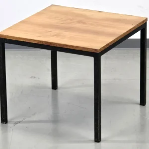 DESIGN BEISTELLTISCH Vintage 60er Jahre Industrie Loft Holz Metall Quadratisch