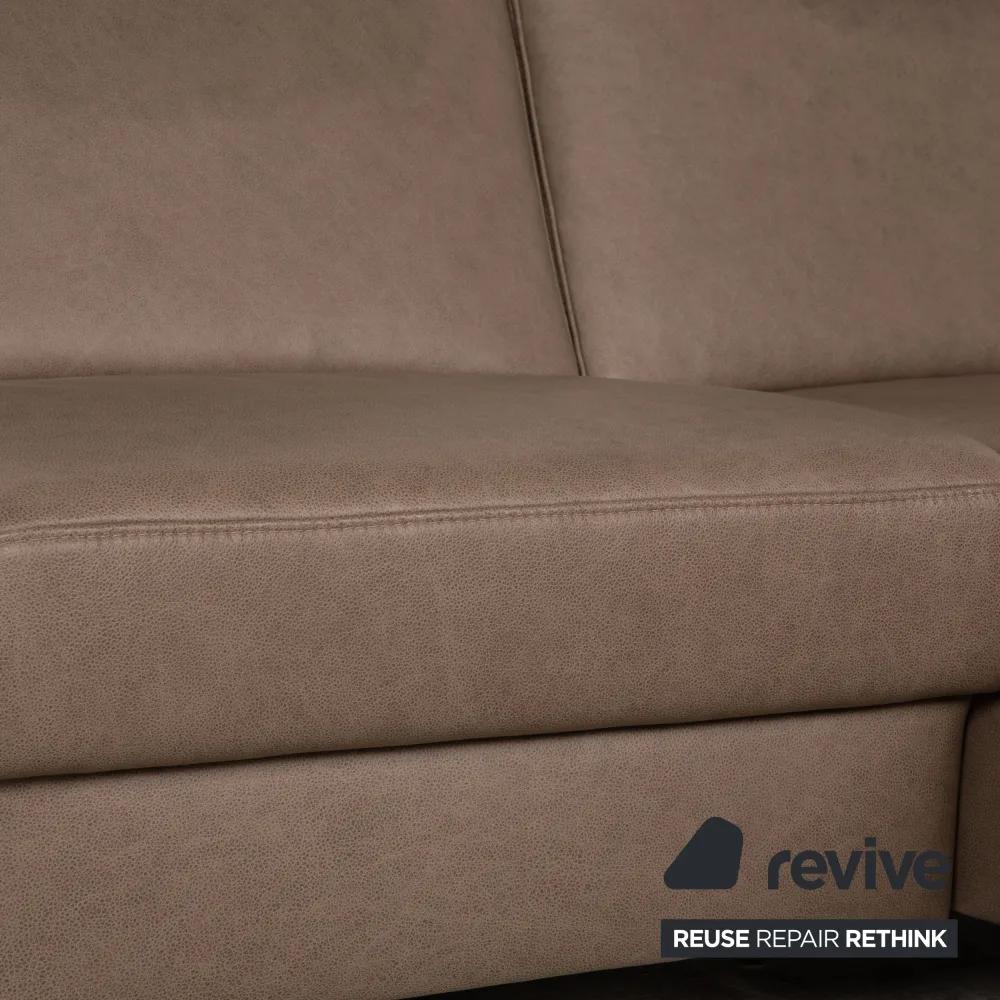 Dieter Knoll Collection Latina L Leder Sofa Beige Ecksofa Couch elektr. Funktion