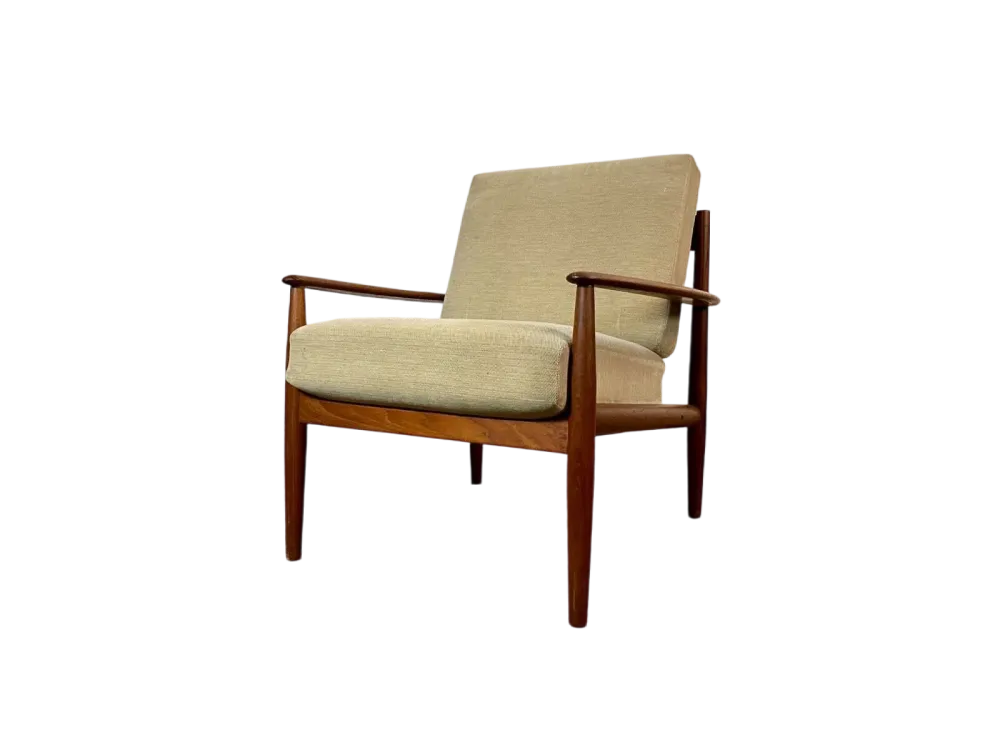 Dänischer Sessel Grete Jalk Mid Century Teak Vintage Armlehnstuhl 60er