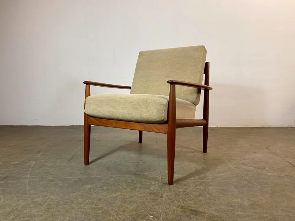 Dänischer Sessel Grete Jalk Mid Century Teak Vintage Armlehnstuhl 60er