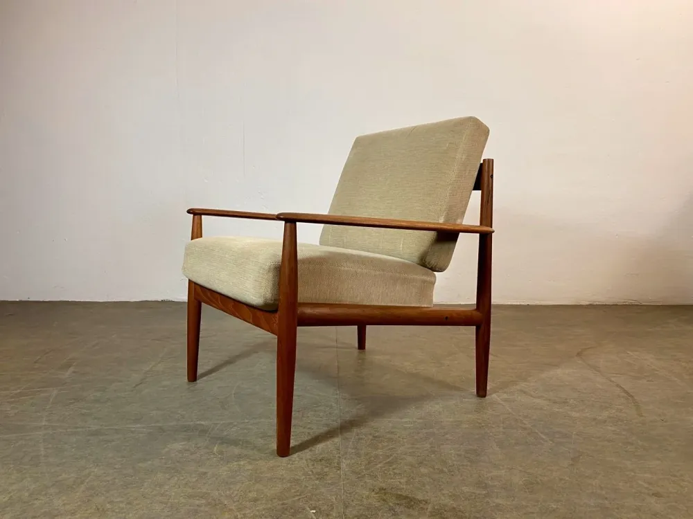 Dänischer Sessel Grete Jalk Mid Century Teak Vintage Armlehnstuhl 60er