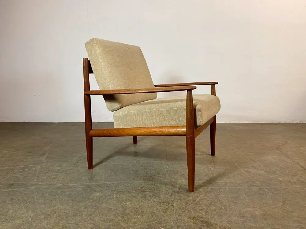 Dänischer Sessel Grete Jalk Mid Century Teak Vintage Armlehnstuhl 60er