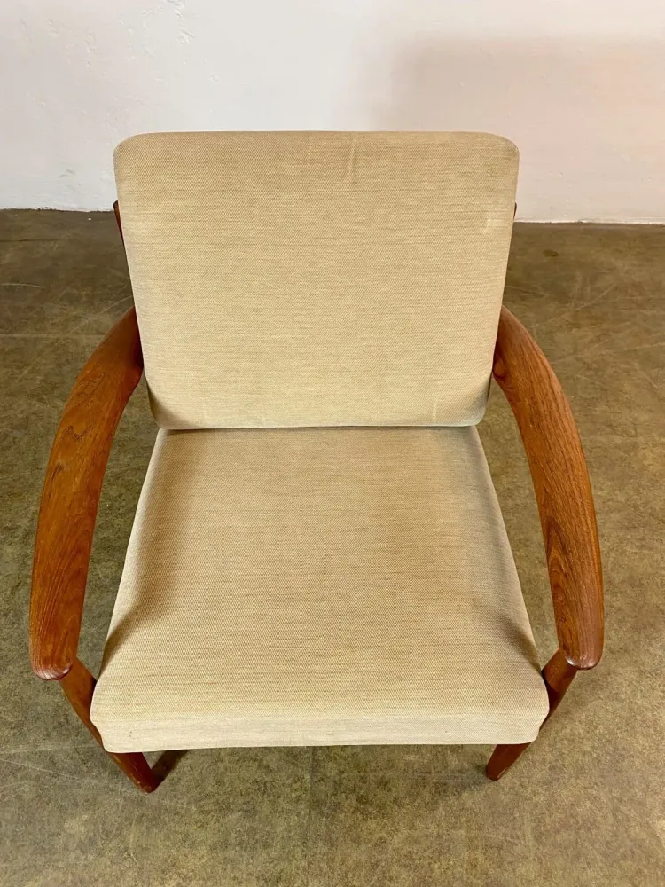 Dänischer Sessel Grete Jalk Mid Century Teak Vintage Armlehnstuhl 60er