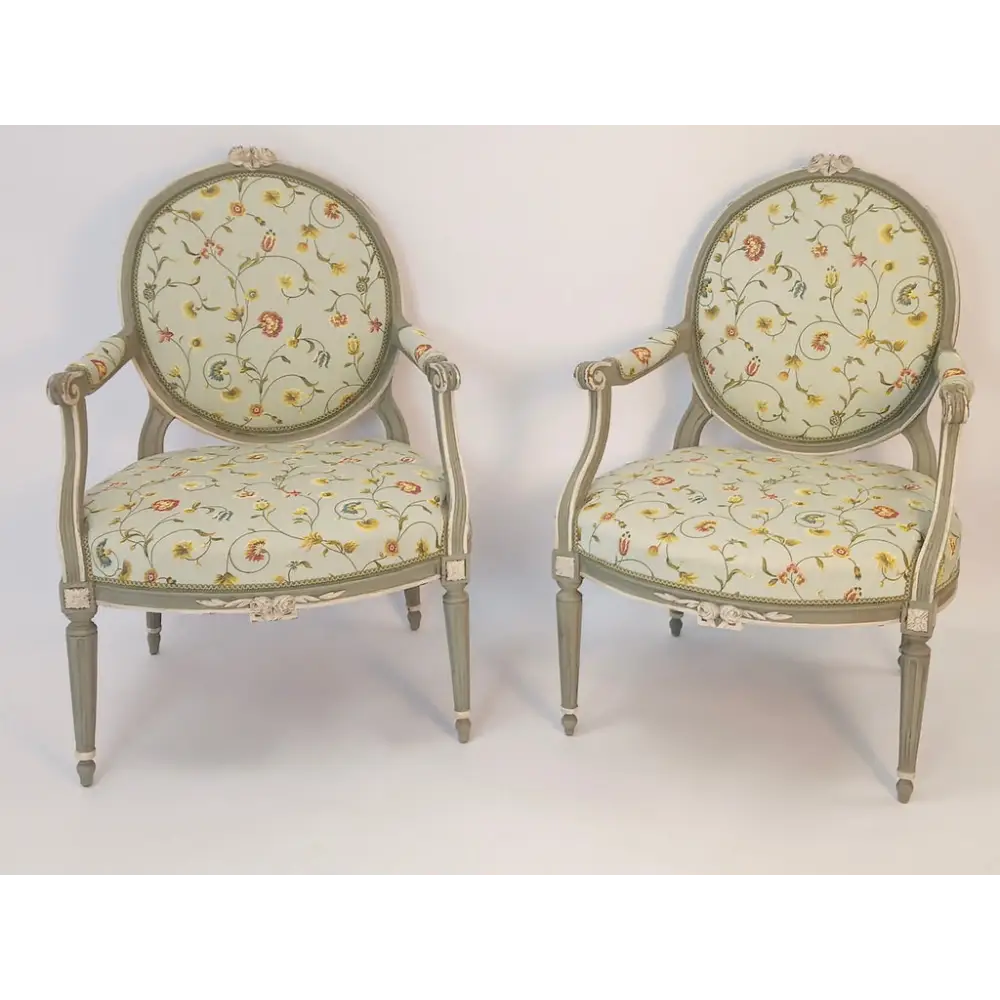 Ein Paar Louis XVI Sessel um 1780