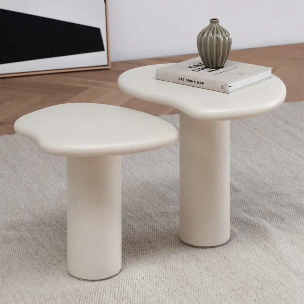 Elva - Beistelltisch Hoch - StoneSkin - Latte