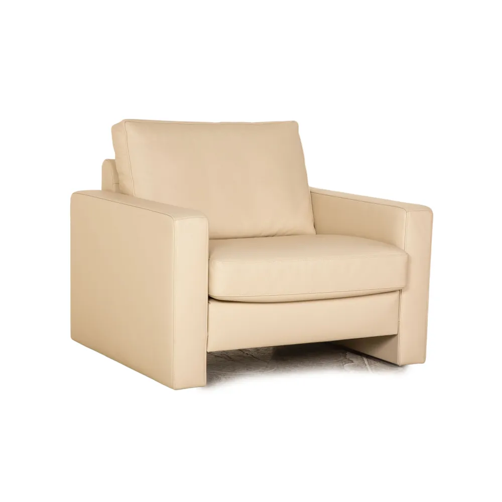 Ewald Schillig Platinium Leder Sessel Creme