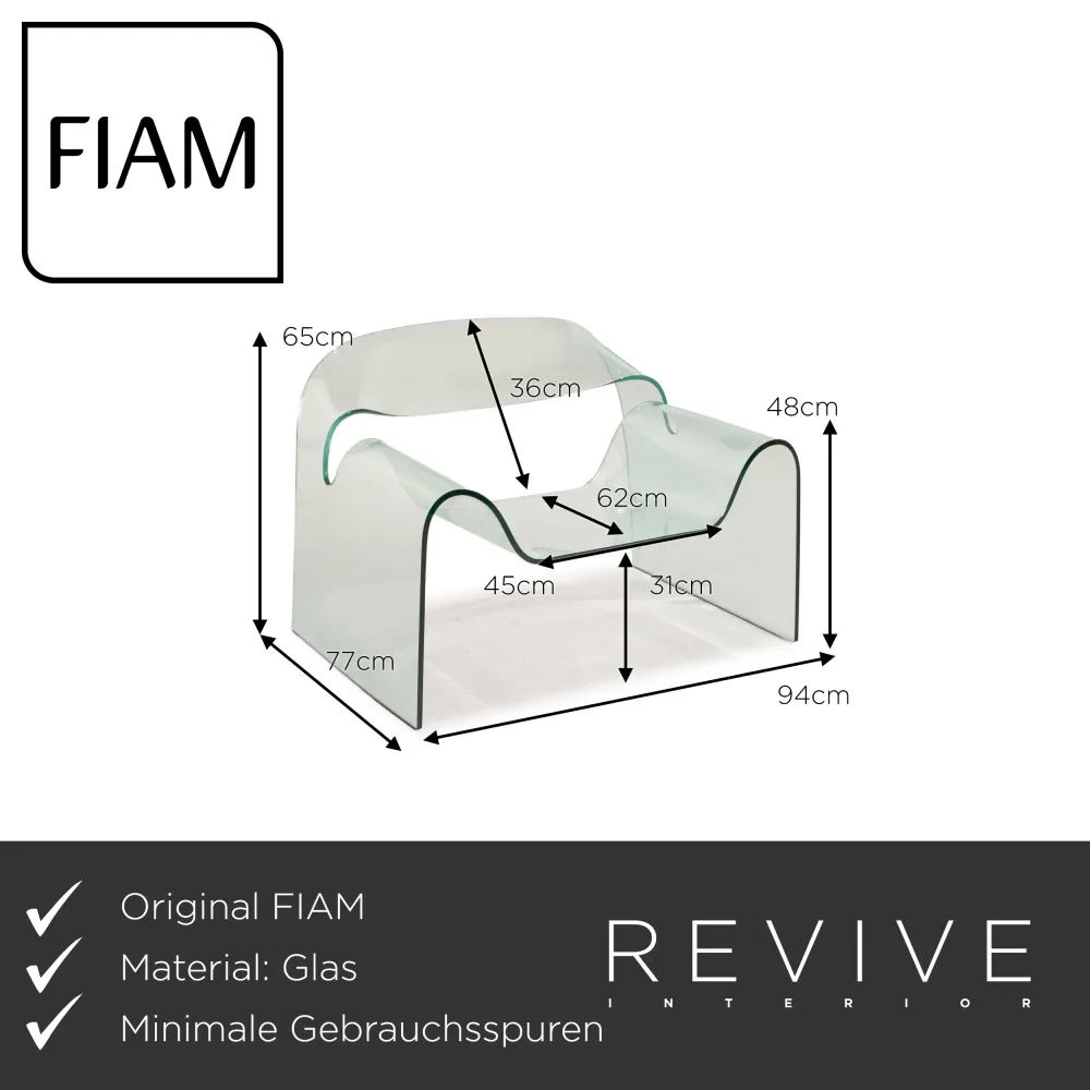 FIAM Italia Ghost Glas Sessel Cini Boeri Stuhl