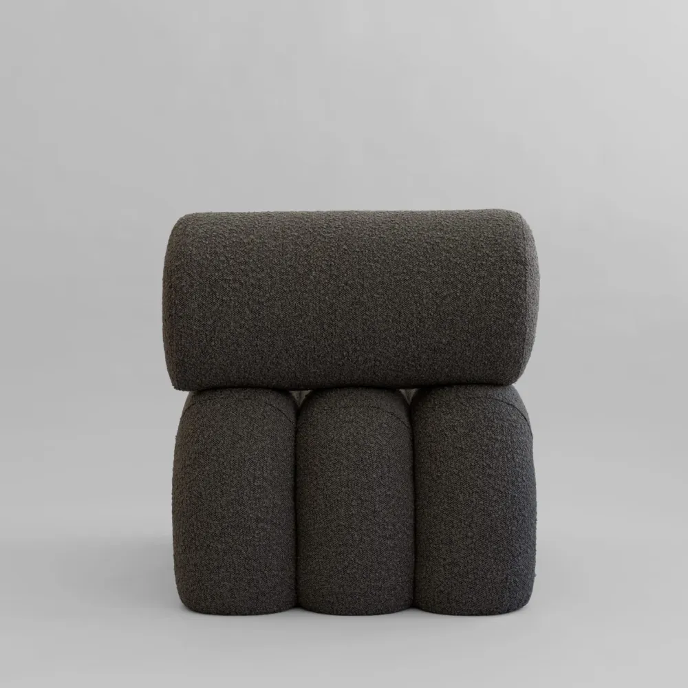 FOKU Sessel graubraun Bouclé
