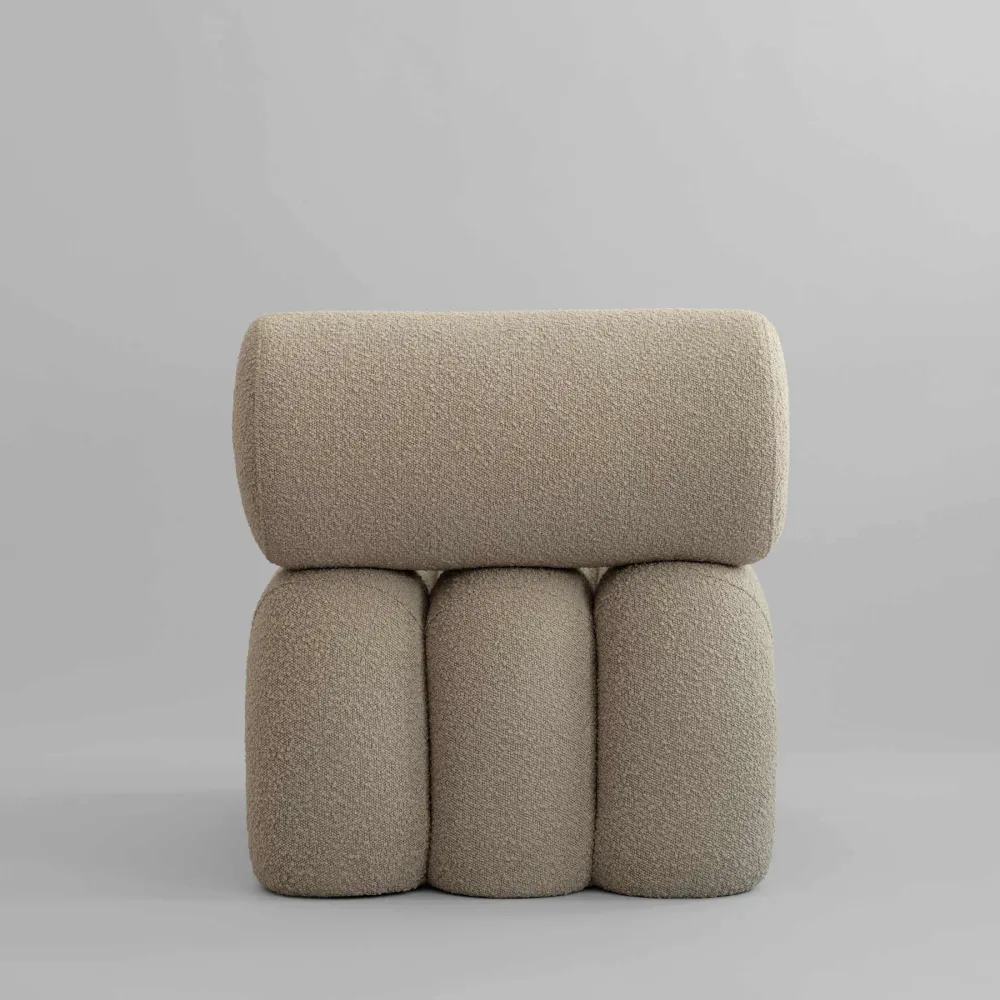 FOKU Sessel Sand Bouclé