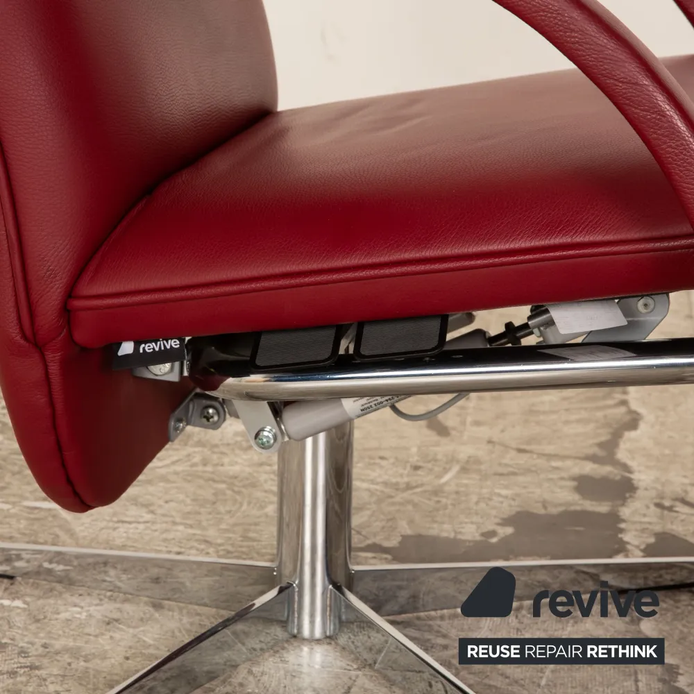 Franz Fertig Fino Leder Sessel Rot manuelle Funktion Relaxfunktion