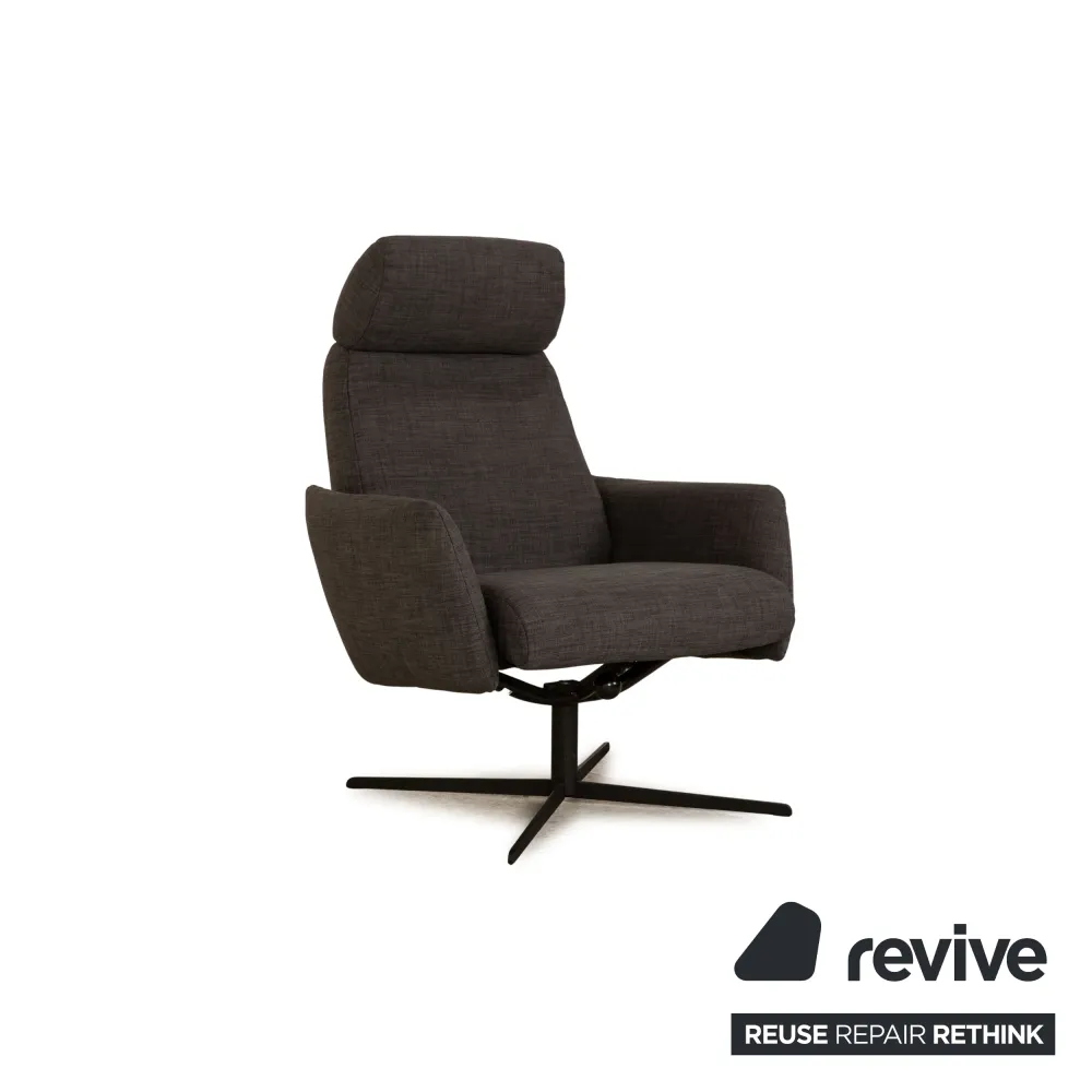 Freistil Rolf Benz 177 Stoff Sessel Grau manuelle Funktion