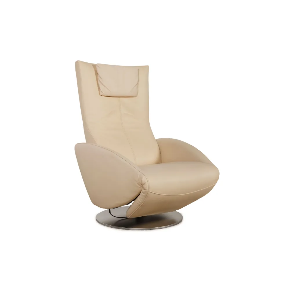 FSM Mate Leder Sessel Creme elektrische Funktion Akku