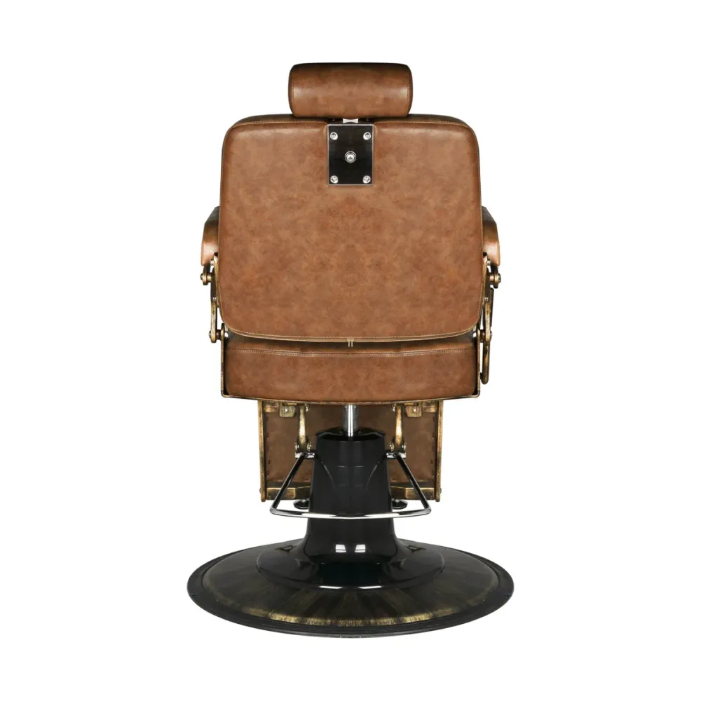 Gabbiano Friseurstuhl Boss Old Leder hellbraun