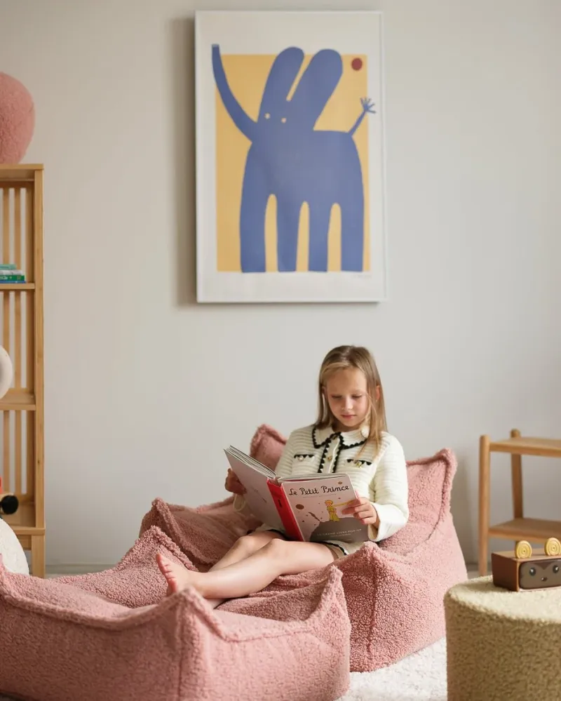 Gepolsterter Pouf Sessel - Guavenrosa