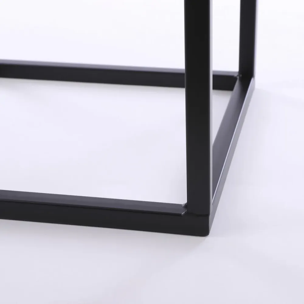 Goa Beistelltisch – 2er-Set – L30 x B30 x H70 cm – Metall – Schwarz