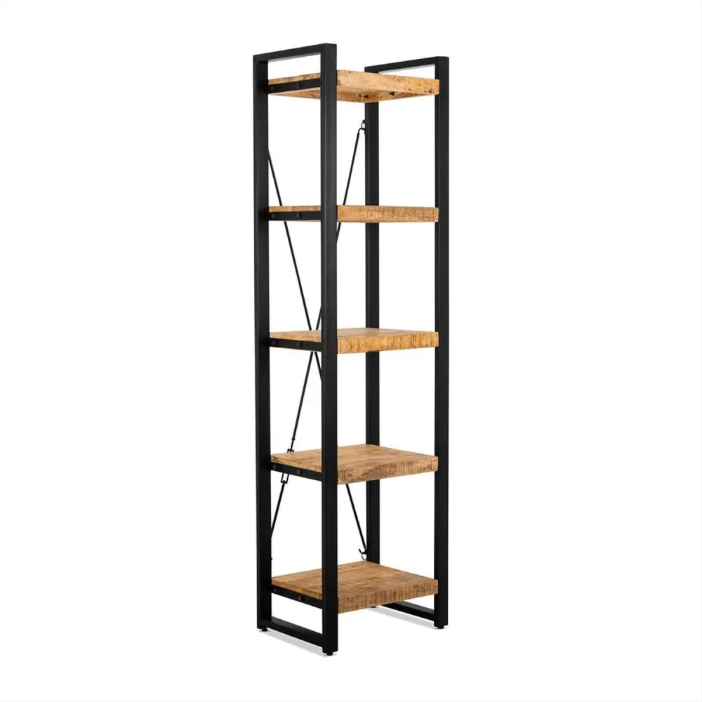 Highboard Britt offen aus Mangoholz 200cm - Hellbraun