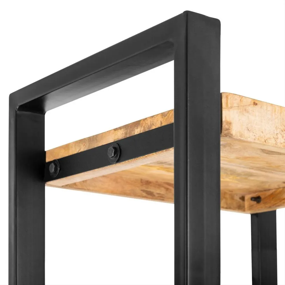 Highboard Britt offen aus Mangoholz 200cm - Hellbraun
