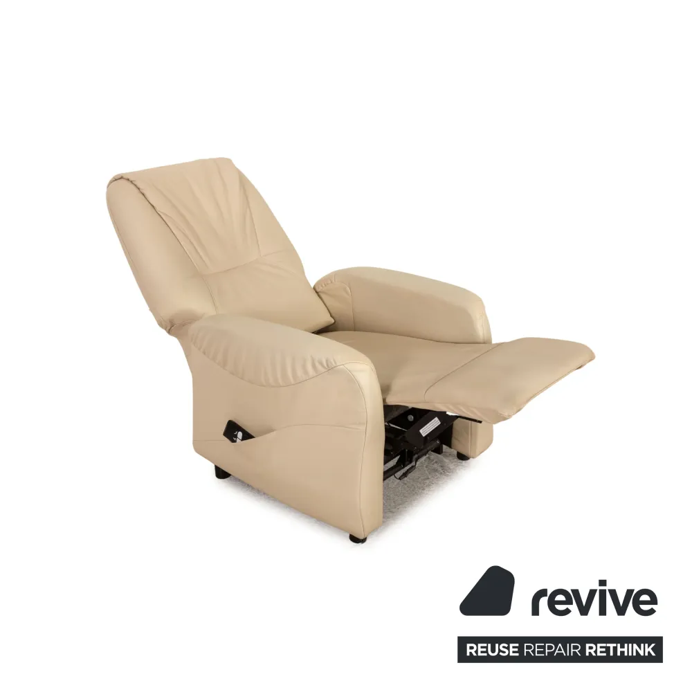 Himolla Cumulus Leder Sessel Beige Funktion Aufstehhilfe elektrische Funktion