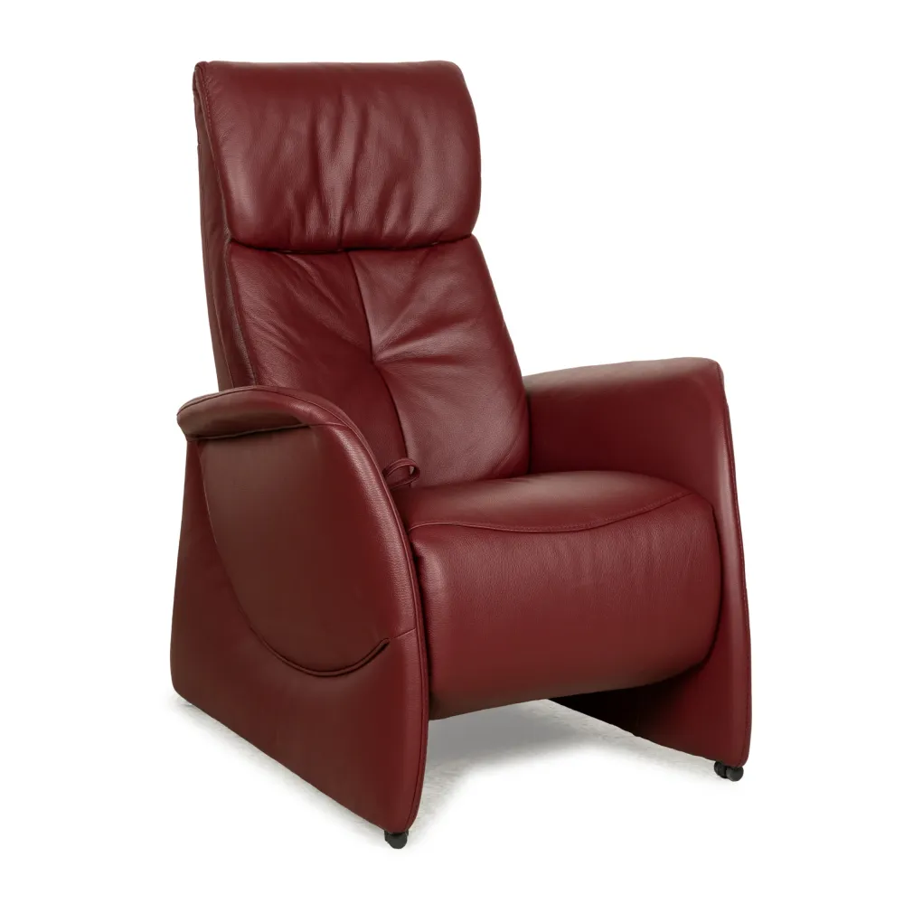 Himolla Cumuly Leder Sessel Rot manuelle Funktion Relaxfunktion
