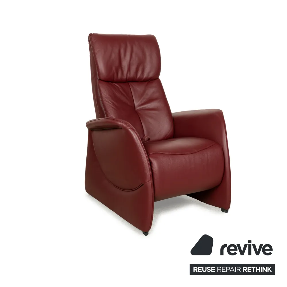 Himolla Cumuly Leder Sessel Rot manuelle Funktion Relaxfunktion