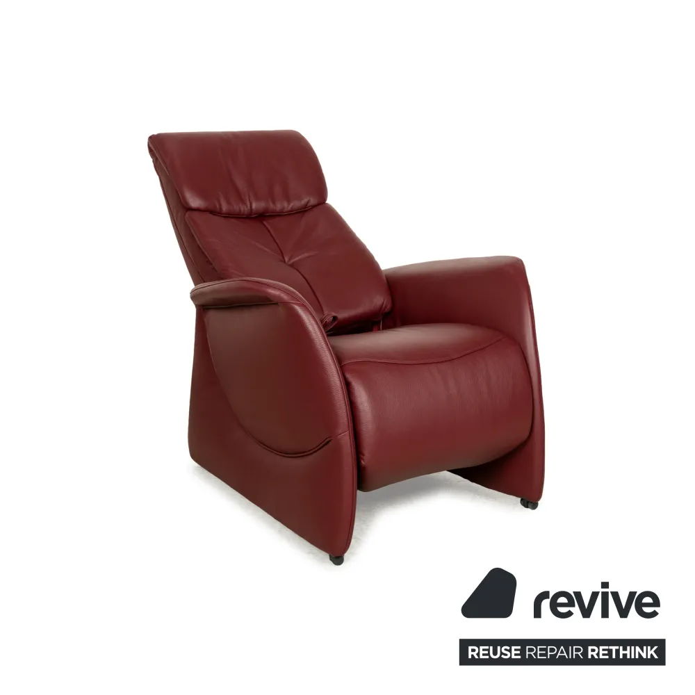 Himolla Cumuly Leder Sessel Rot manuelle Funktion Relaxfunktion