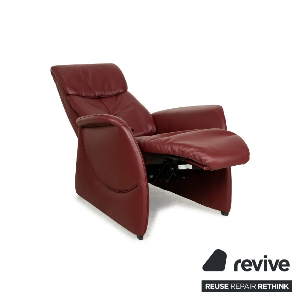 Himolla Cumuly Leder Sessel Rot manuelle Funktion Relaxfunktion