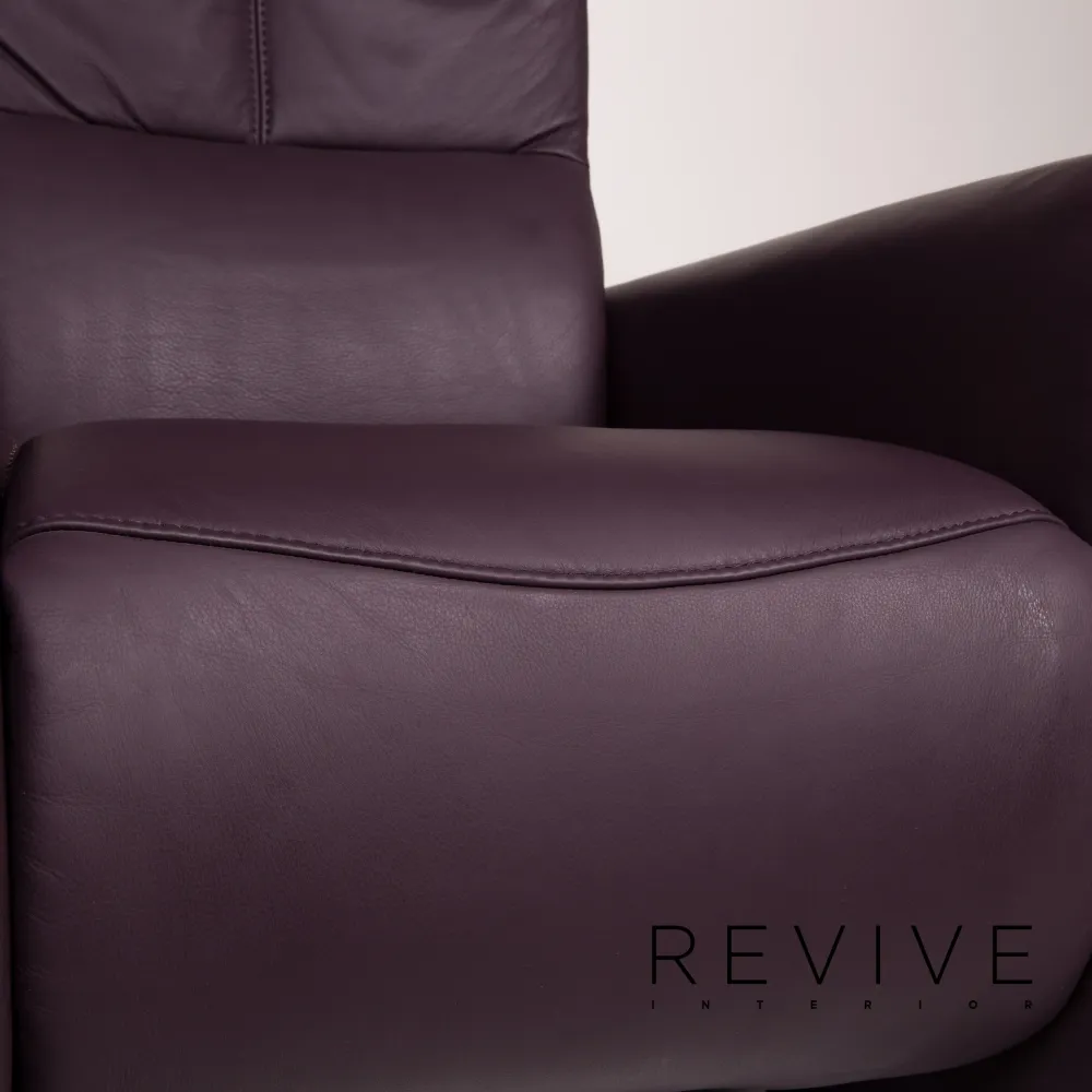 Himolla Leder Sessel Aubergine Violett Funktion Relaxfunktion Relaxsessel #13780
